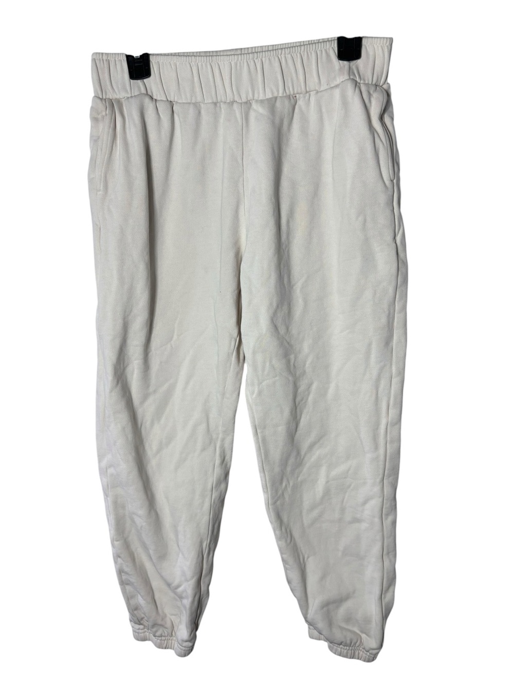 Pact organic cotton womens medium sweatpants jogger cream white capsule